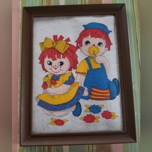 Raggedy Ann & Andy felt prints